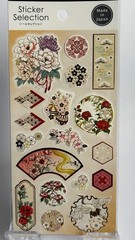 🌸Japanese Traditional Sticker Set Gold Foil Sakura Made in Japan 4 Sheets