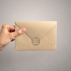 1.5 inch Round Kraft Thank You for Supporting My Small Business Stickers / 500