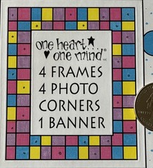 PASTEL FUN FRESH & FUNKY Sticker Frames(9pc)One heart,One mind•Banner•Polka-Dot•