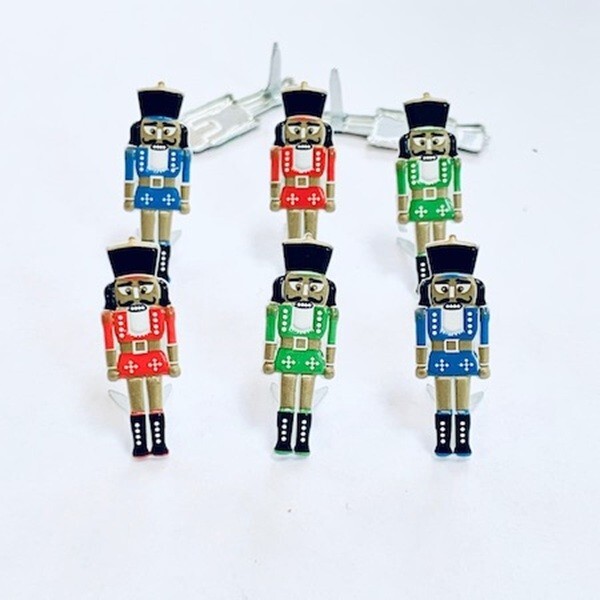 NUTCRACKER SCRAPBOOKING DECORATIVE BRADS EYELET OUTLET 8 PCS 3 DESIGNS