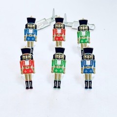 NUTCRACKER SCRAPBOOKING DECORATIVE BRADS EYELET OUTLET 8 PCS 3 DESIGNS