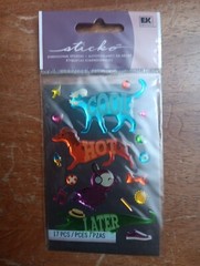 Sheet Of Sticko “Cool Cat Pets” 3D Epoxy Stickers~ Song Bird Hot Dog Later Gator