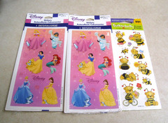 Vtg Disney Princess Stickers Hallmark & Stickety Doo Bumble Bee Stickers 3 Lot