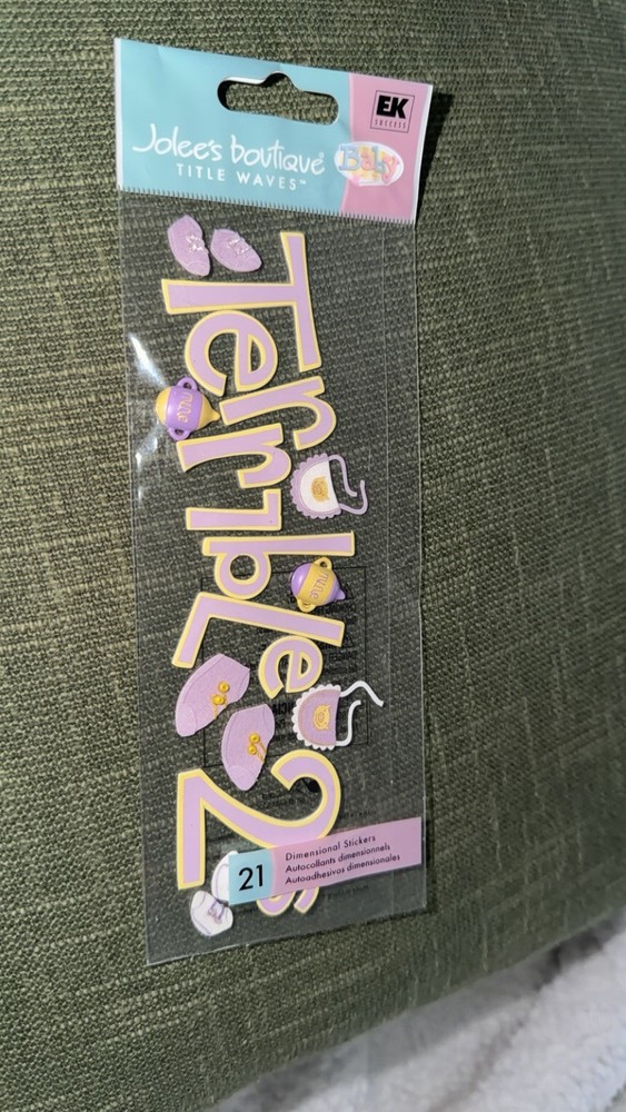 RARE Jolee’s Terrible 2’s Two’s Baby Toddler Kids Scrapbooking Title Stickers