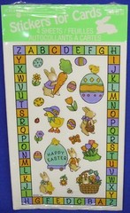 American Greetings Easter Stickers for Cards Bunny Egg Duck Free Ship at $15