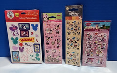 Lot of 4 Disney Sticker Mickey Minnie Mouse Dimensional Scrapbook