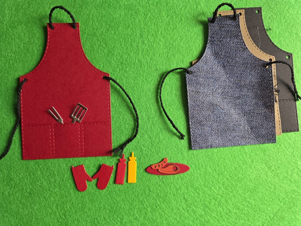 1 Baking Apron & Accessories For Cooking Cardstock die cuts scrapbook card
