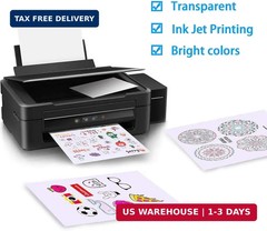 Printable Transparent Sticker Paper, Premium Clear Sticker Paper 8.5″ x 11″ (25