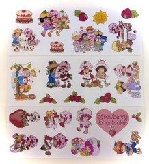 Strawberry Shortcake Stickers Original 1980s Retro Design! Paper Sticker Sheets