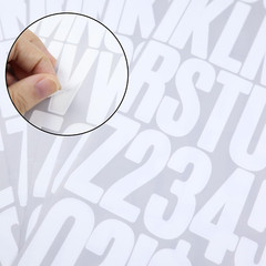 8 Sheets Letter Number Stickers, 2 Inch Vinyl Alphabet Stickers, Self-Adhesive P