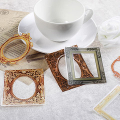 180Pcs Scrapbook Frames,Frame Stickers for Junk Journal,Pasteable Vintage Scrapb