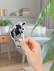 Cow Die Cut Vinyl Stickers Set Scrapbooking Laptop Water Bottle