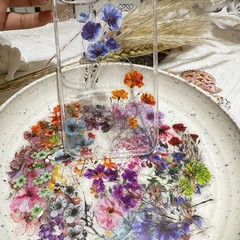 50PCS Transparent Flower Stickers, Cute Vintage Floral Sticker for