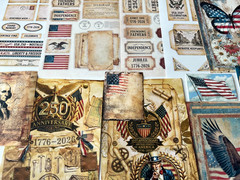 250pcs AMERICA 250 USA JUNK JOURNAL-SCRAPBOOK KIT W/JOURNAL – AUTHENTIC EPHEMERA