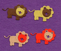 ANIMALS # 3 LION farm zoo die cuts scrapbook cards
