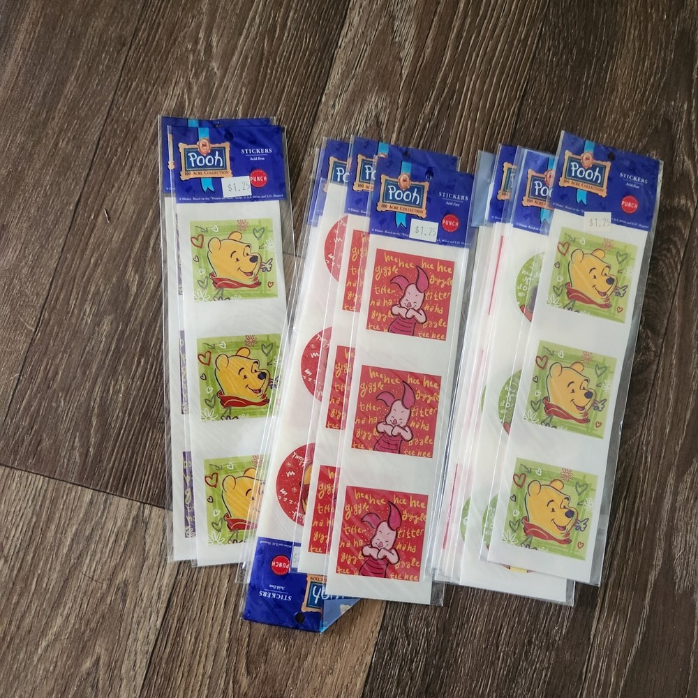 Pooh 100 Acre Collection Punch Brand Sticker Lot Of 13 Packs New Tigger,piglet