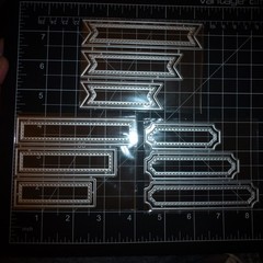 Layered stitched tags labels metal cutting dies cut cutter die YOU CHOOSE