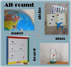 192 Pcs World Flags Stickers World Map Passport Stickers for Planner Journal