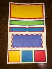 10 Mrs Grossmans Vellum Panels Primary Stickers Labels Tags Shapes Color Blocks