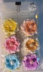 PRIMA FLOWERS LACE CROCHET, FABRIC, SATIN FOR SCRAPBOOKING WEDDINGS HAIR ECT…