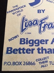 Vintage 80’s Lisa Frank JUMBO Sticker- Classic Teddy Bear 1984 7″ x 10″ RARE