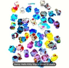 50 Hello Kitty Glitter Stickers