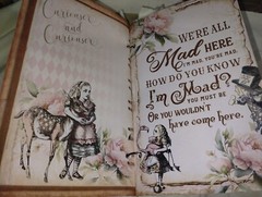 Alice In Wonderland Journal Time For Tea Scrapbook USA Seller