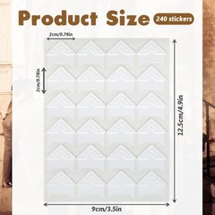 240 Pcs Photo Corners Self Adhesive Picture Corners for Scrapbooking, White P…