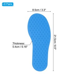 8 Pairs Feet Markers for Classroom Plastic Floor Foot Shaped Markers Blue