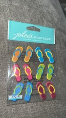 Jolee’s Flip Flop Cabochons Summer Beach Pool Scrapbooking Stickers