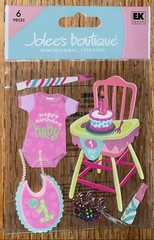 RARE Jolees Happy Birthday Baby Girl I’m 1 Year Old 1st First High Chair Cake 3D