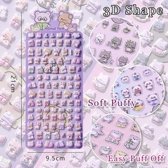 400+ Mini Puffy Stickers 4 Sheets Animals