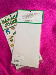 2 Sheets Vintage Auntie’s Hawaiian Stickers Fish Aloha Indoor/Outdoor Stickers