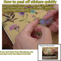 380 Pcs Pressed Flower Sticker Set Dried Flowers Themed Resin Journaling Sticker