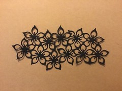 Flower Strip Border Die Cut Embellishments 5 pcs 5-3/4” x 2-3/4” Scrapbook Cards