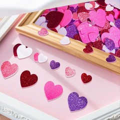 180 Pcs Valentine Foam Heart Stickers Red, Pink, Rose, White and Purple