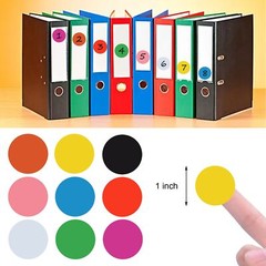 3000 Pieces 1 Inch Round Removable Color-Code Dot Stickers Circle Dots Stickers