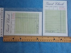 Lot Of 3 Paper House Super Sized Diecut «GUEST CHECK» Diner Scrapbooking