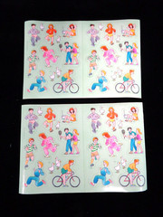 2 Sheets Vintage Hallmark Exercise Stickers – Jogging, Tennis, Biking, Sit-ups