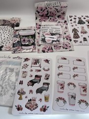 Scarlet Lime The Planner Society Chic Fashion Girl Dark Floral Mega Lot Mixed