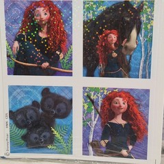 Merida and her Horse Angus from the Disney movie BRAVE – 4 sheets Sealed Package