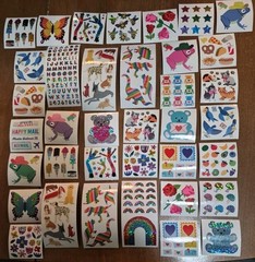Pipsticks Assorted Sticker Lot Of 37 Modules. From Sticker Rolls.