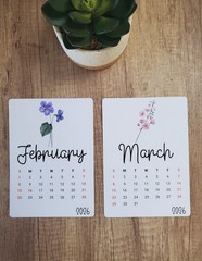 Large Calendar Stickers for Planners and Journals Birth Flower Design 5″ x 7″