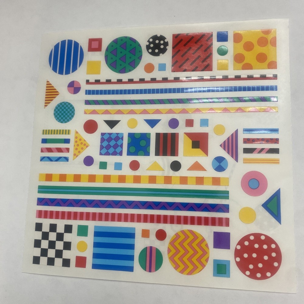 Mrs Grossman’s Vintage 1999 Stickers Patterned Geometrics 1-6″x6″ sheet G Sproul
