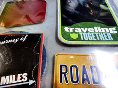 Paper House Road Trip 3D Dimensional Chipboard Chalkboard Stickers Travel Retro
