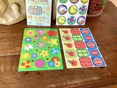 Lot of 4 Scratch & Sniff Sticker Sheets Loose Complete Trend Hallmark Apple
