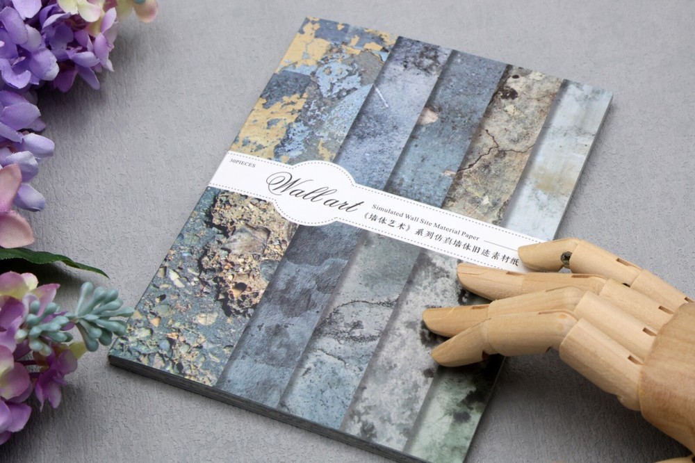 30 sheets/ concrete wall grey cement wall texture printed paper set collage vint