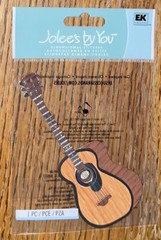 RARE Jolees Rock Star Guitar Wood GARAGE BAND Musical Music 3D Scrapbook Sticker