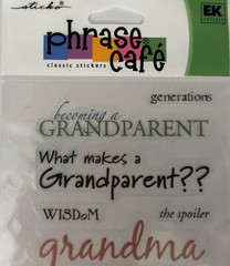 GRANDPARENTS Phrase Cafe Mylar Binder Sticker(12pc)Sticko•Family•Grandpa•Grandpa