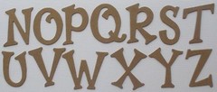 1.5″ FUN SERIF Chipboard Letters – Custom Lettering Scrapbook Alphabets – 52 Pc